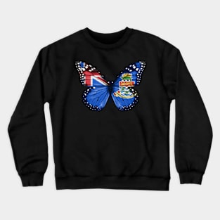 Caymanian Flag  Butterfly - Gift for Caymanian From Cayman Islands Crewneck Sweatshirt